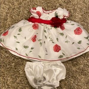 3/6 month baby girls rose dress
